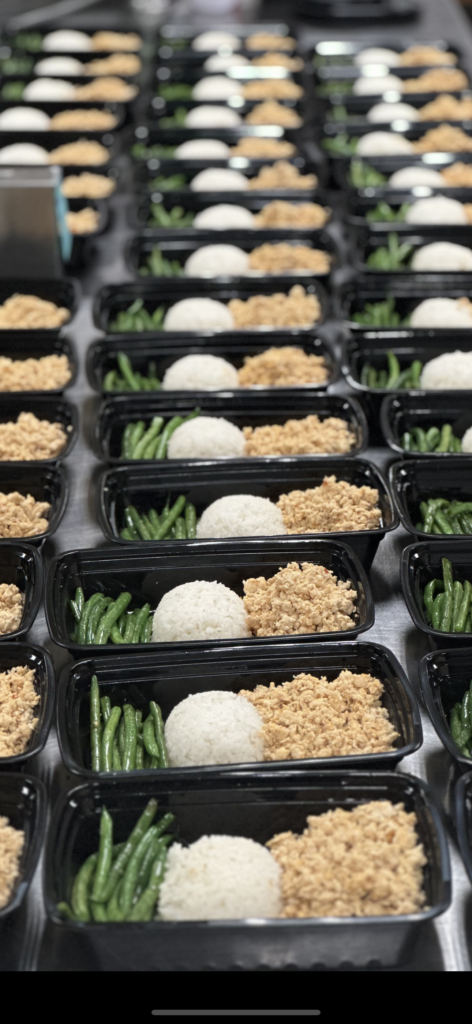 Sesame Ground Chicken With White Rice And Green Beans - Sonoma Fit Meals