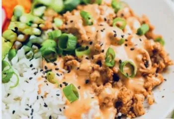 Bang Bang Ground Turkey Rice Bowl with Broccoli and Bang Bang Sauce